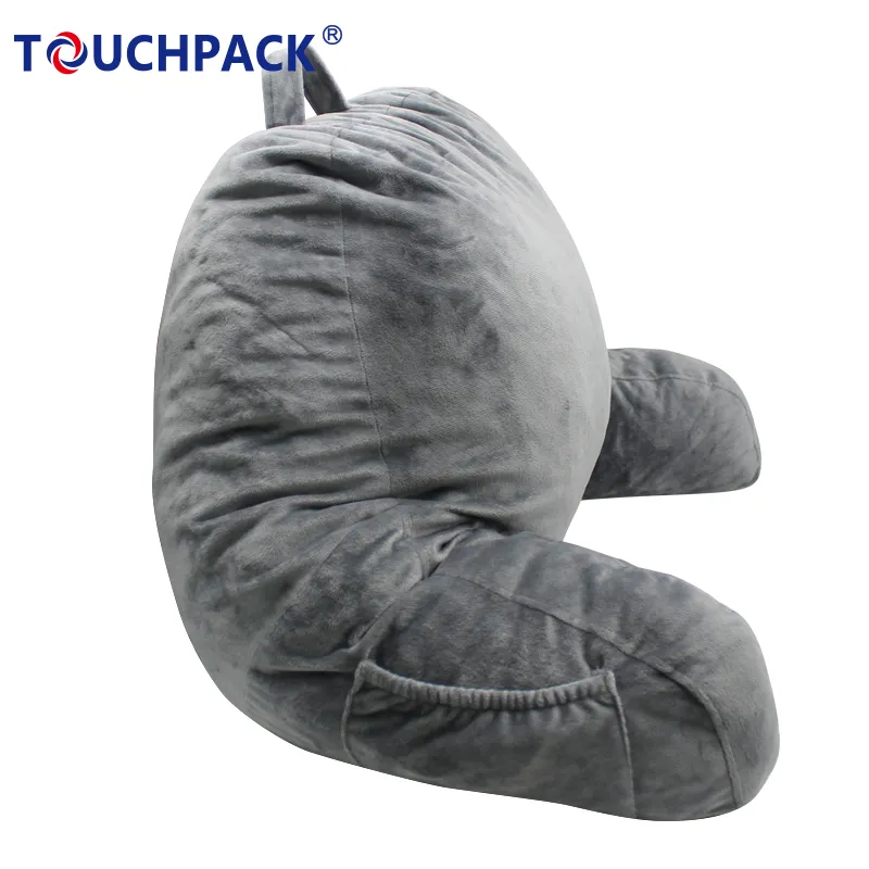 Wholesale Good Quality Comfortable Velvet Cover Shredded Memory Foam Back Support Cushion Pillow