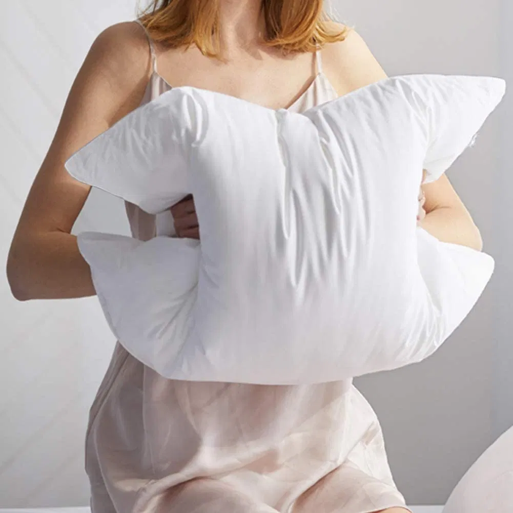 Wholesales Premium Quality 50% White Goose Down 50% White Goose Feather Hotel Bedroom Neck Pillow Insert